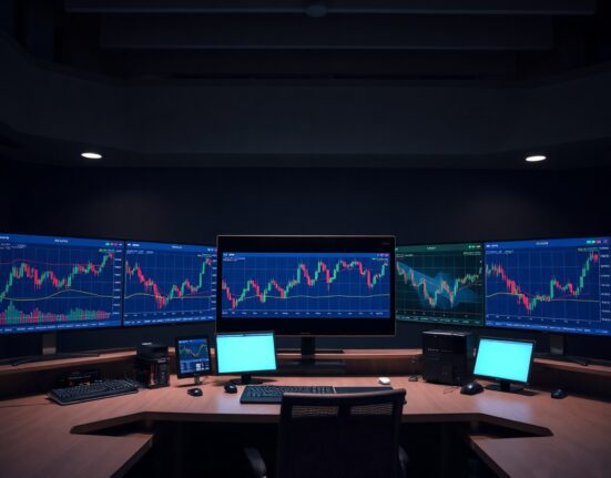 US Dollar Index chart on a trading desk monitor ahead of inflation data release
