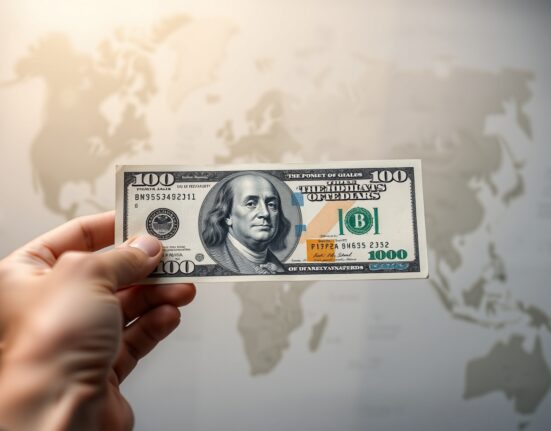 US Dollar analysis showing currency impacted by inflation and global peace risks on a world map.