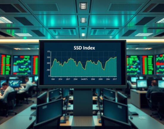 U.S. dollar index falling on trading screen as markets react to Iran ceasefire news.