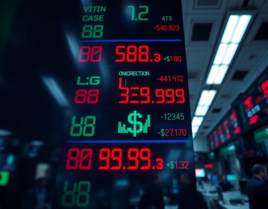 Currency exchange board showing U.S. dollar and other major currencies in a trading environment