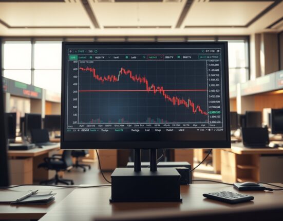 Forex trading chart showing US Dollar decline ahead of Federal Reserve interest rate decision.