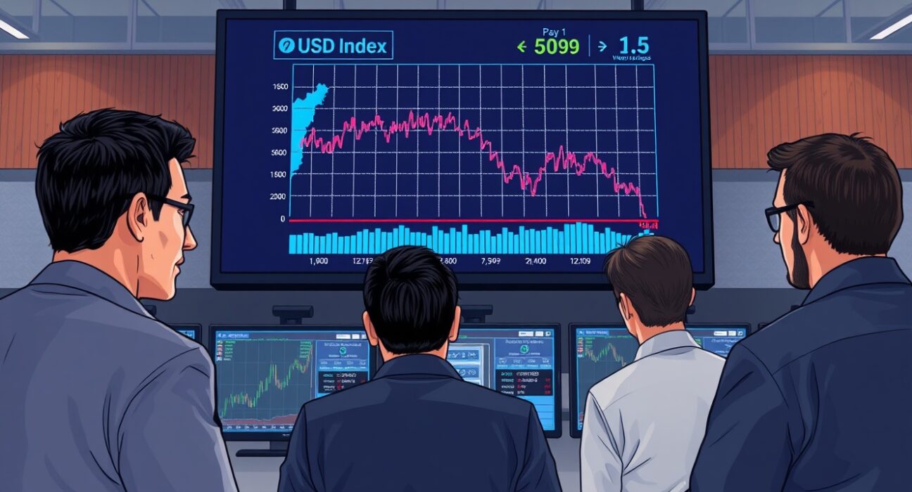 Forex traders analyze the US Dollar hitting a six-week low amid US-Iran geopolitical tensions.