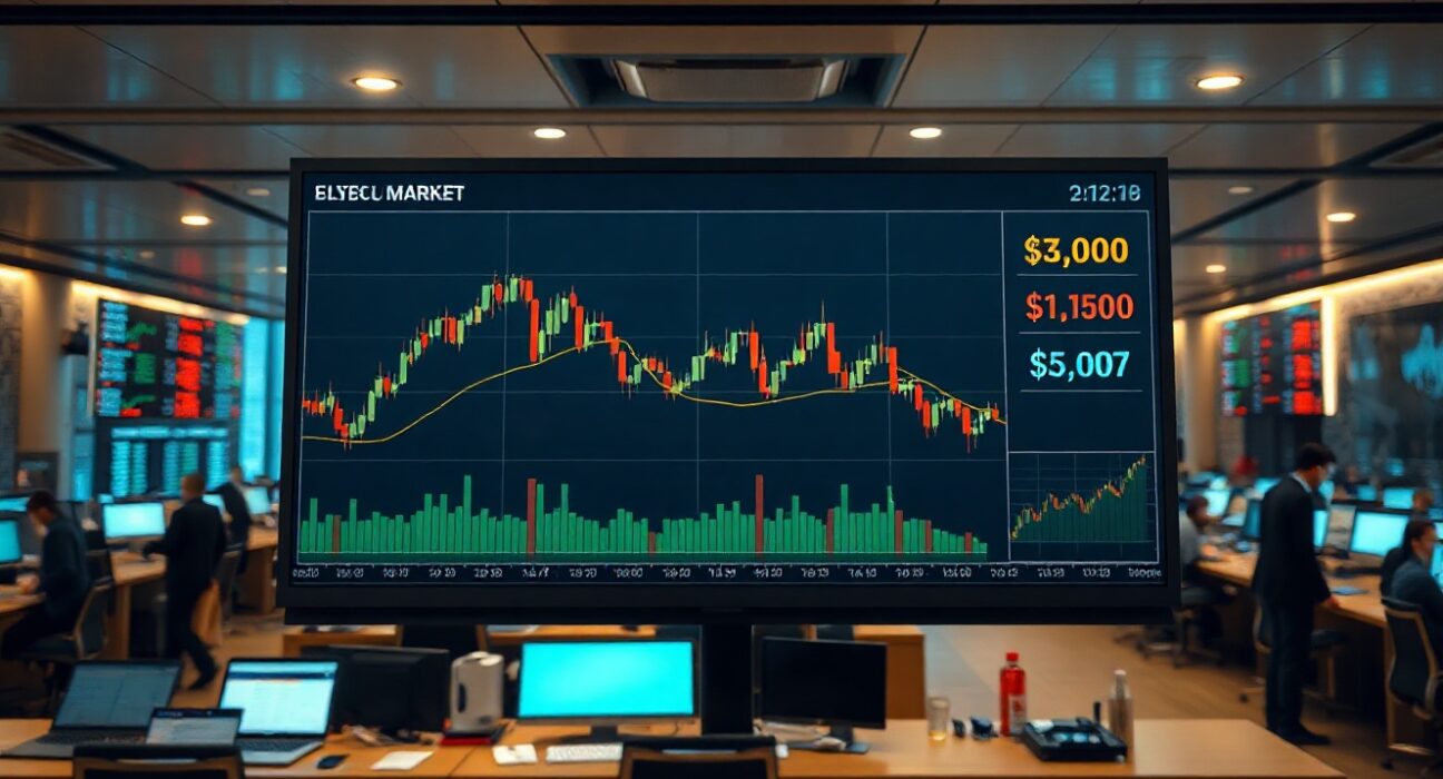 Trading screen showing currency charts with US dollar index and major pairs