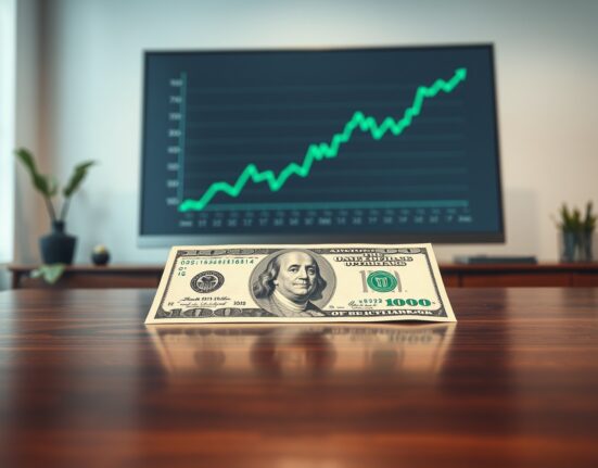 Analysis of U.S. dollar strength and its economic drivers on a financial desk.