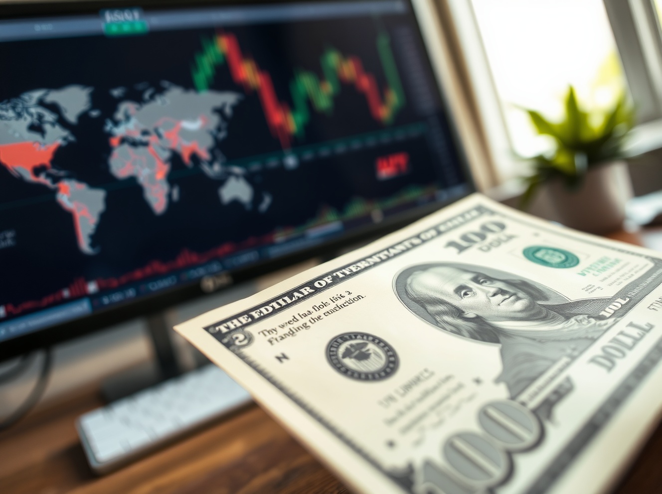 US Dollar Drops to Two-Month Lows as Middle East Tensions Lift Oil and Gold