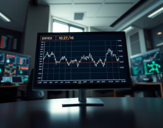 U.S. dollar weakens on trading screen as Iran conflict de-escalation hopes grow.