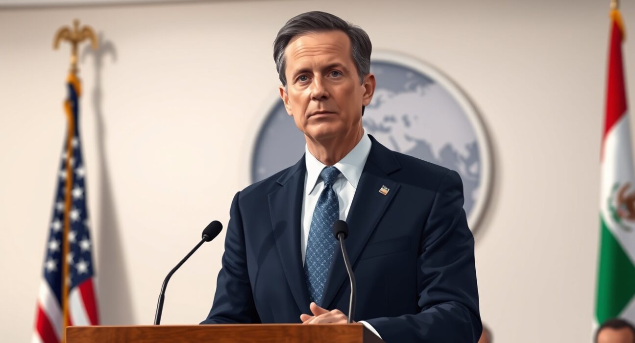 US Energy Secretary Chris Wright at a press briefing discussing the Trump administration's approach to securing the right deal with Iran