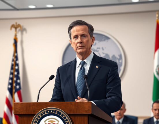 US Energy Secretary Chris Wright at a press briefing discussing the Trump administration's approach to securing the right deal with Iran