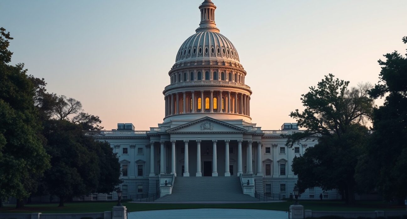 US Capitol building representing the new prediction market ban bill for government officials