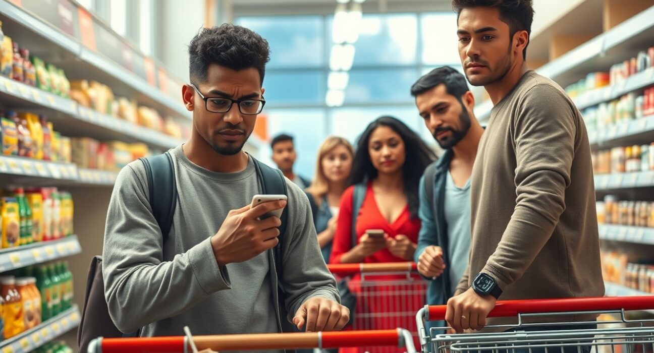 US consumers examining grocery prices amid 3.4% inflation rate concerns in 2025