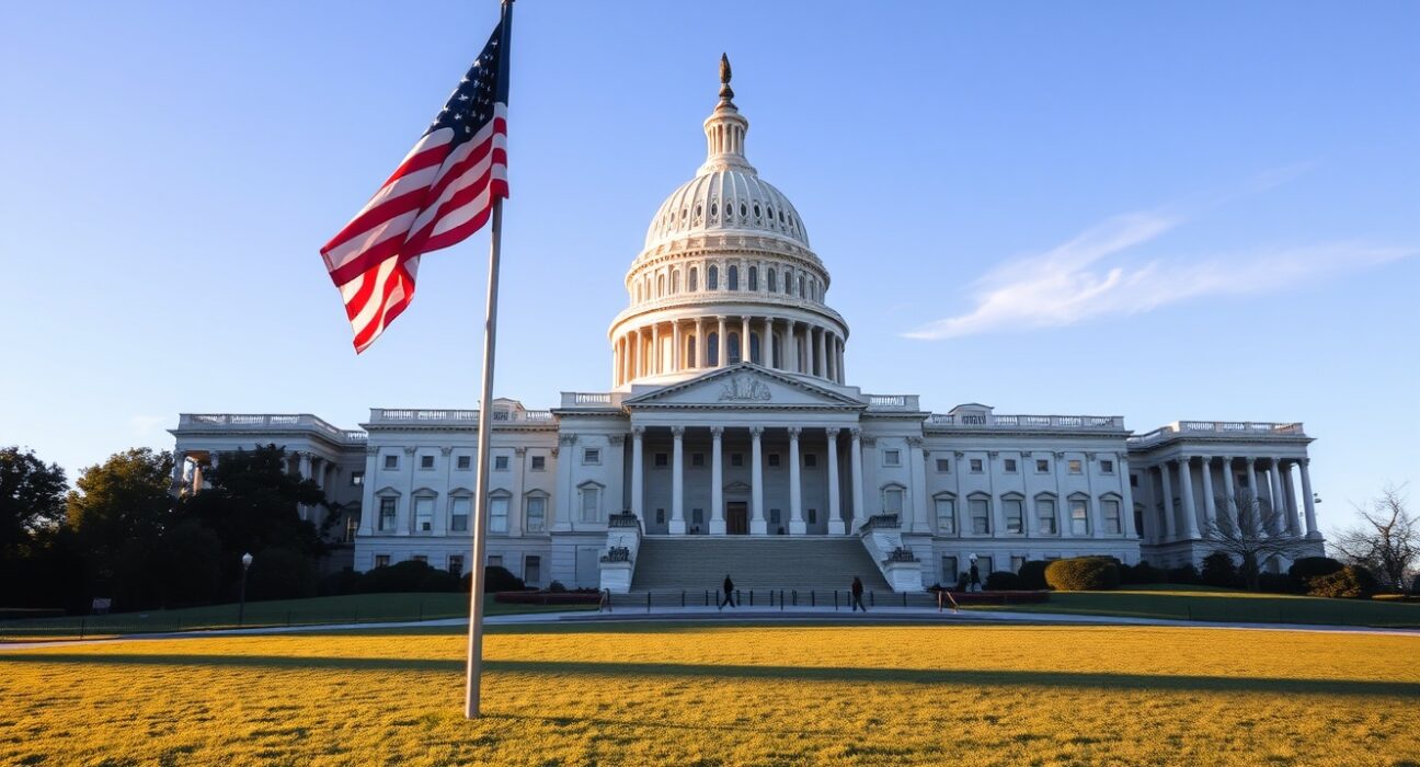 US Capitol Building in Washington, DC, on a clear morning, symbolizing economic policy and upcoming inflation data.