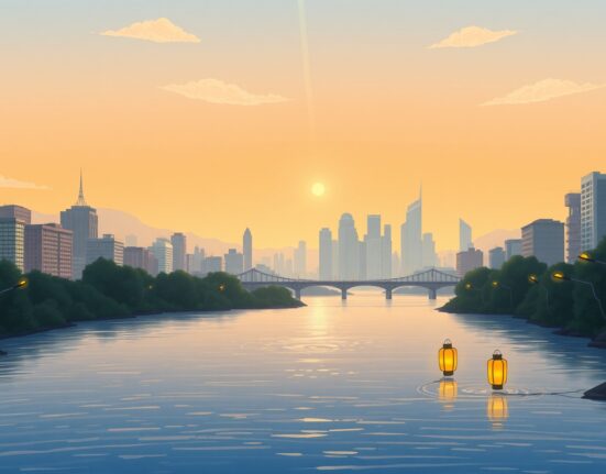 Illustration symbolizing a strong US labor market with declining initial jobless claims data.