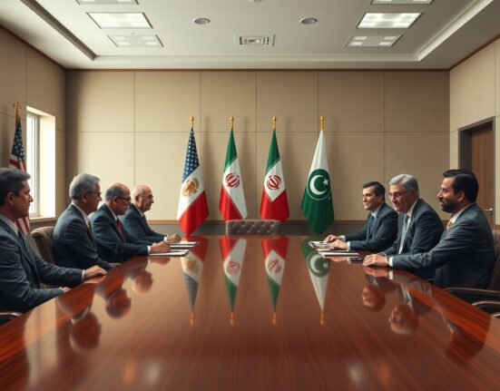 Diplomatic meeting for US Iran ceasefire talks in Islamabad with Pakistani mediation.