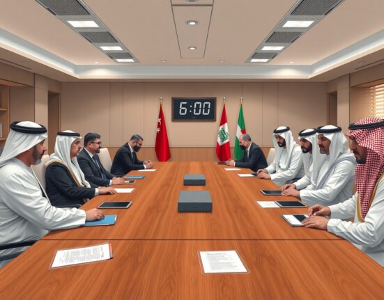 Diplomatic meeting between Western and Gulf officials discussing the US-Iran deal timeline in 2025.