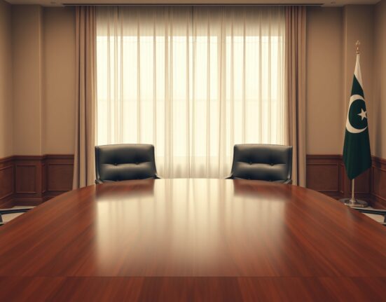 Empty conference room in Islamabad set for US-Iran nuclear talks on July 11