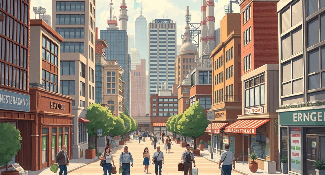 US jobless claims data showing strong labor market with workers in diverse industries