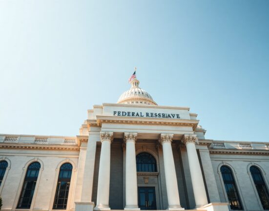 Federal Reserve building in Washington DC on a sunny morning, symbolizing upcoming economic data