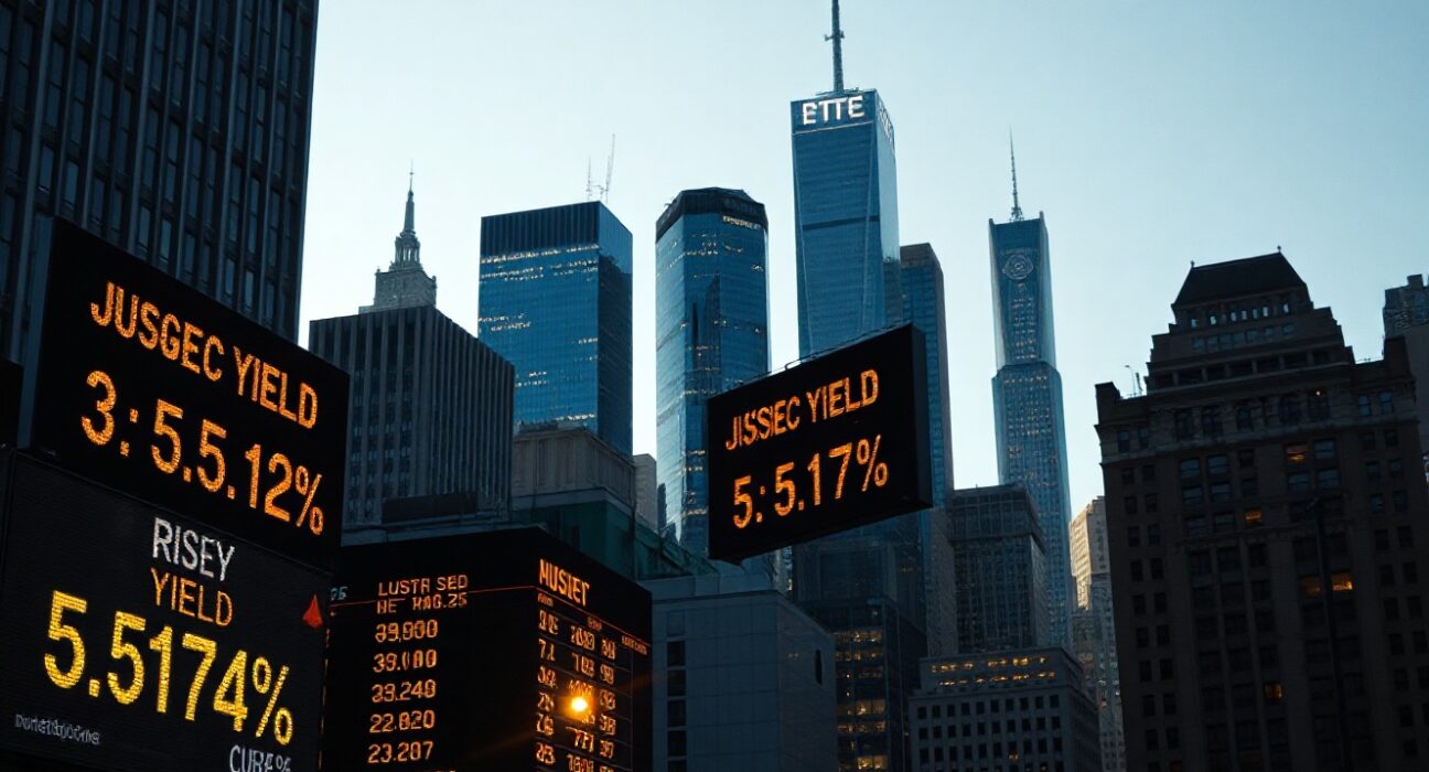 US Treasury yield curve chart showing multi-year highs in long-dated bonds