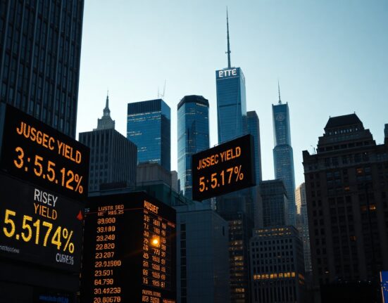 US Treasury yield curve chart showing multi-year highs in long-dated bonds