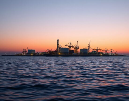 Strategic Kharg Island oil terminal facilities in the Persian Gulf following military escalation.