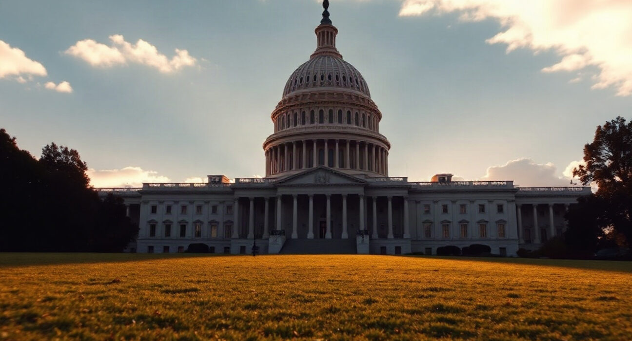 US Capitol building under a dramatic sky, symbolizing the $40 trillion national debt milestone.