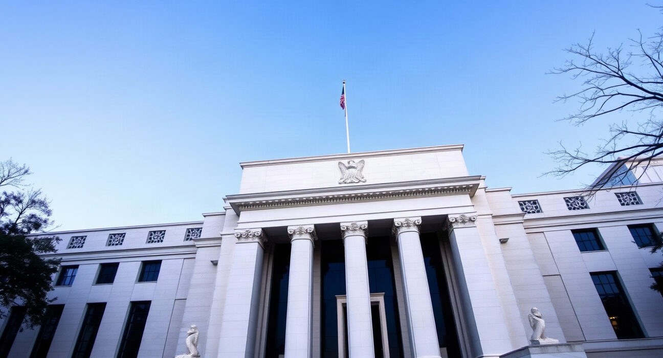 Federal Reserve building in Washington, D.C., representing US economic policy and inflation monitoring.