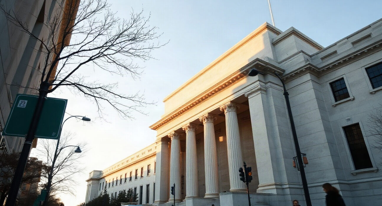 The Federal Reserve building in Washington, D.C., as the US PCE price index shows a 0.2% monthly increase in July.