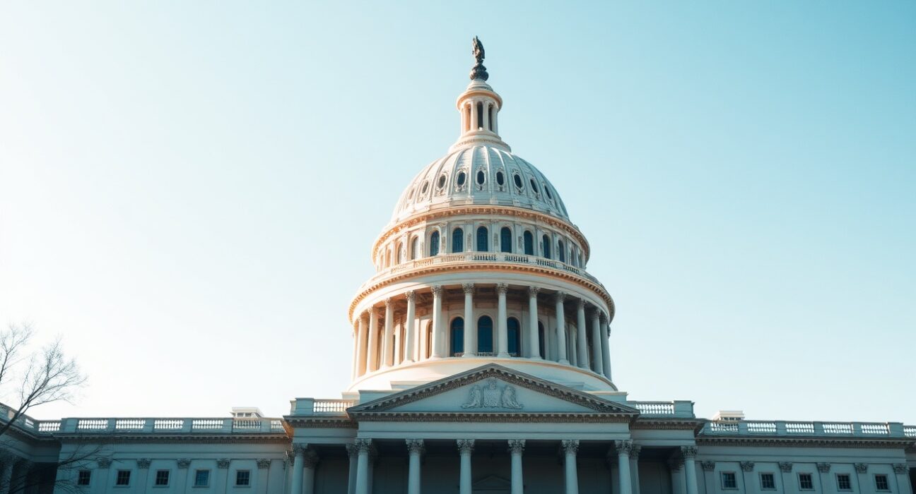 United States Capitol building in Washington, D.C., on a sunny day