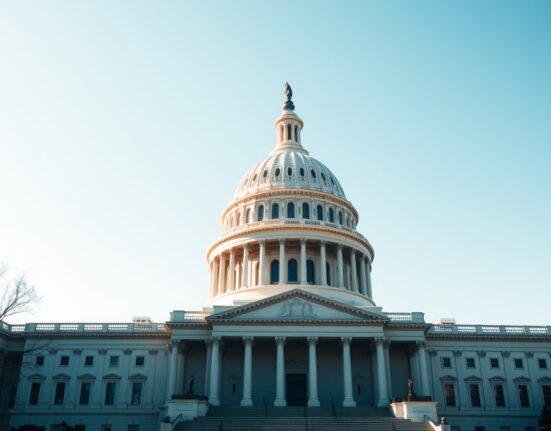 United States Capitol building in Washington, D.C., on a sunny day