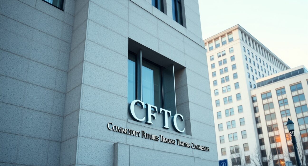 Exterior of the Commodity Futures Trading Commission headquarters building in Washington, D.C.