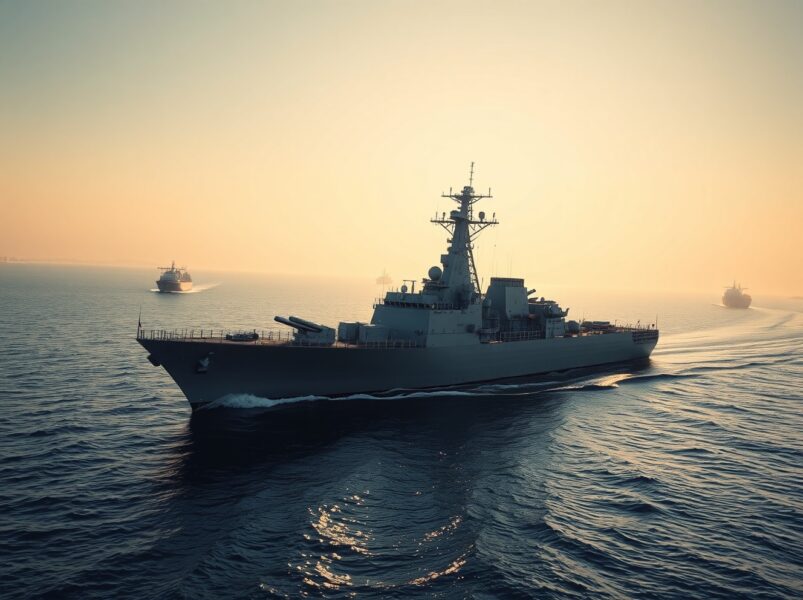 US Navy destroyer sailing in the Strait of Hormuz after US ship hit by Iranian missiles denial