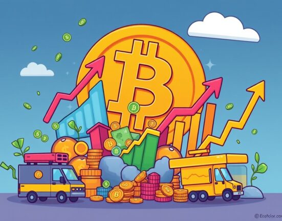 Illustrates the significant net inflows into US spot Bitcoin ETFs, symbolizing renewed investor confidence and market growth.