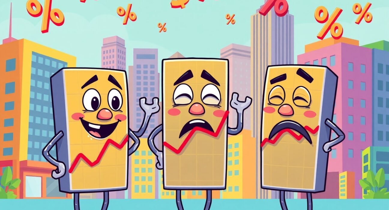 Mixed performance of US stock indices showing varied market movements