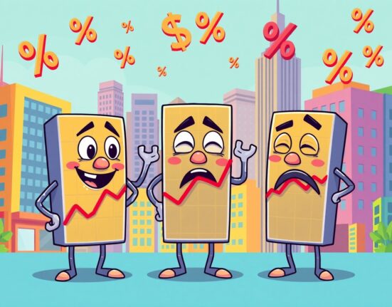 Mixed performance of US stock indices showing varied market movements