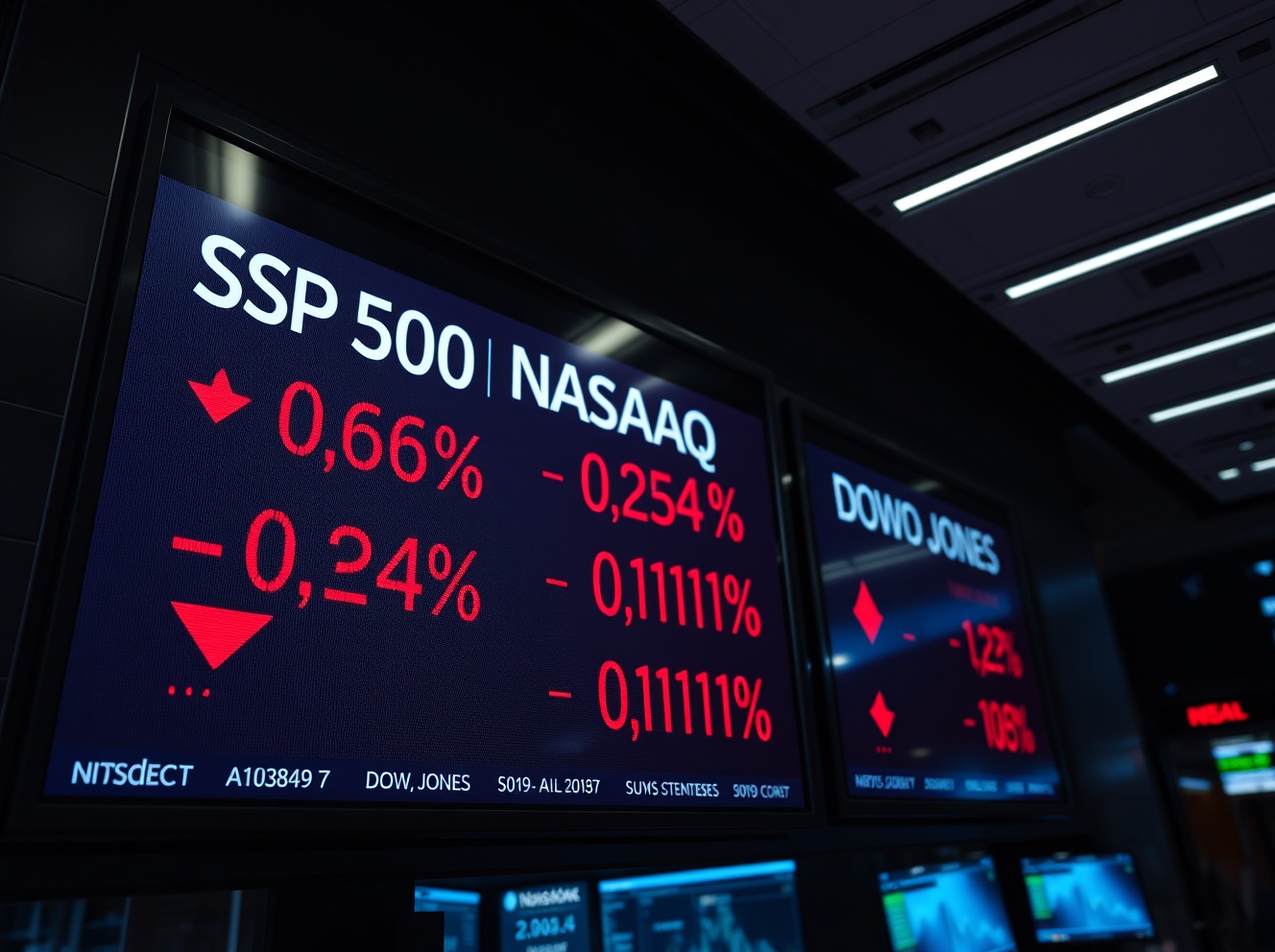 Wall Street Ends Lower as Major Indices Post Modest Declines