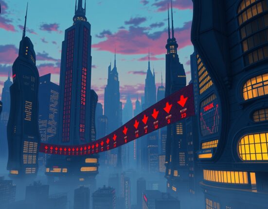 Analysis of US stock market decline showing S&P 500, Nasdaq, and Dow Jones falling.