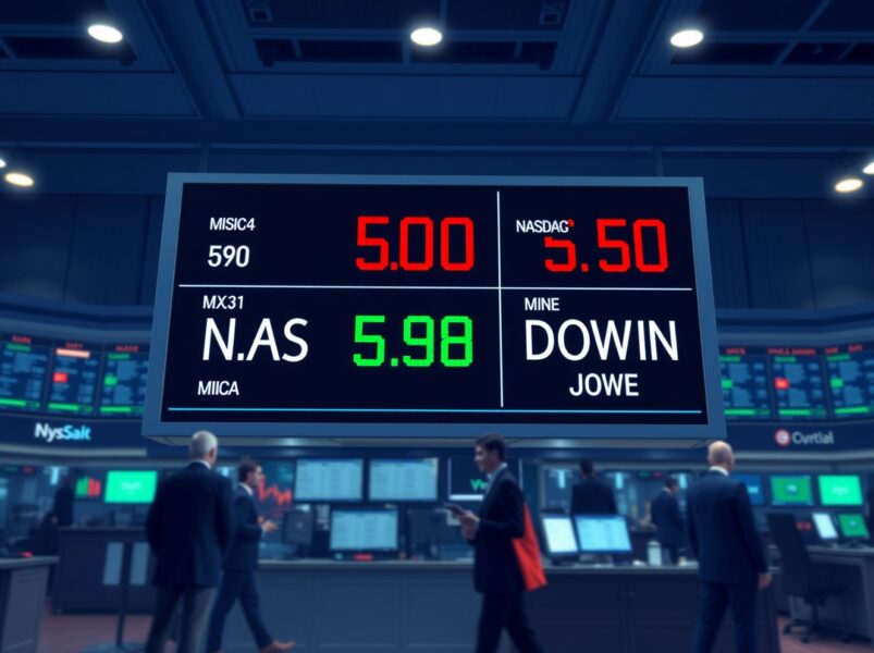 US Stocks Mixed: Dow Jones Dips 0.57% as Nasdaq Clings to Gains