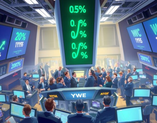 Traders on the NYSE floor at market open as US stocks post strong gains.