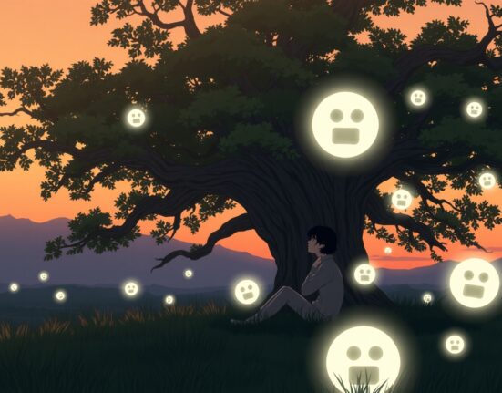 U.S. teenagers using AI chatbots for emotional support and mental health advice, illustrated in Ghibli style