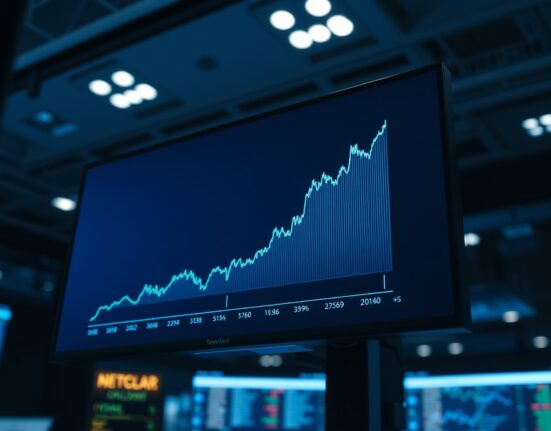 Financial data screen showing US Treasury yield chart with upward trend