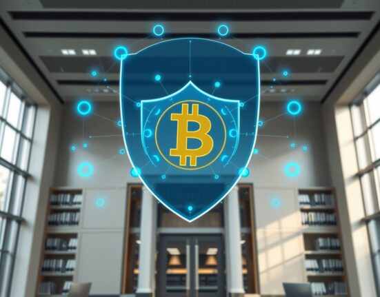 US Treasury cybersecurity initiative protecting cryptocurrency with digital security shield