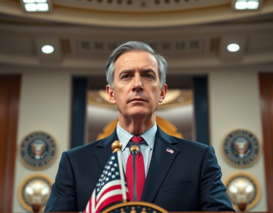 US Treasury Secretary Scott Bessent urges passage of the crypto market structure bill at a government podium.