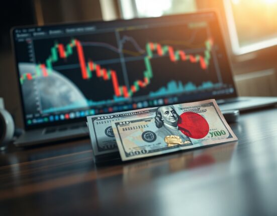 US dollar and Japanese yen banknotes on a desk, symbolizing currency intervention