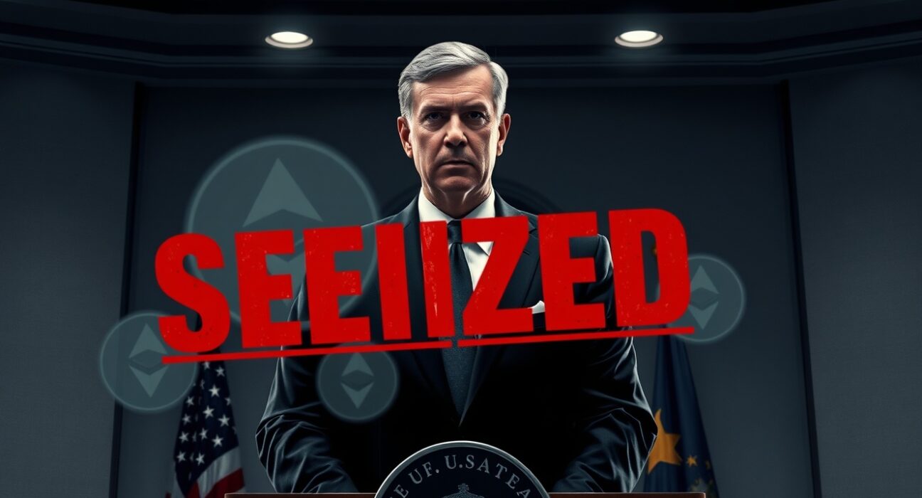 US Treasury Secretary Scott Bessent announces seizure of Iranian crypto assets during Operation Economic Fury press briefing.