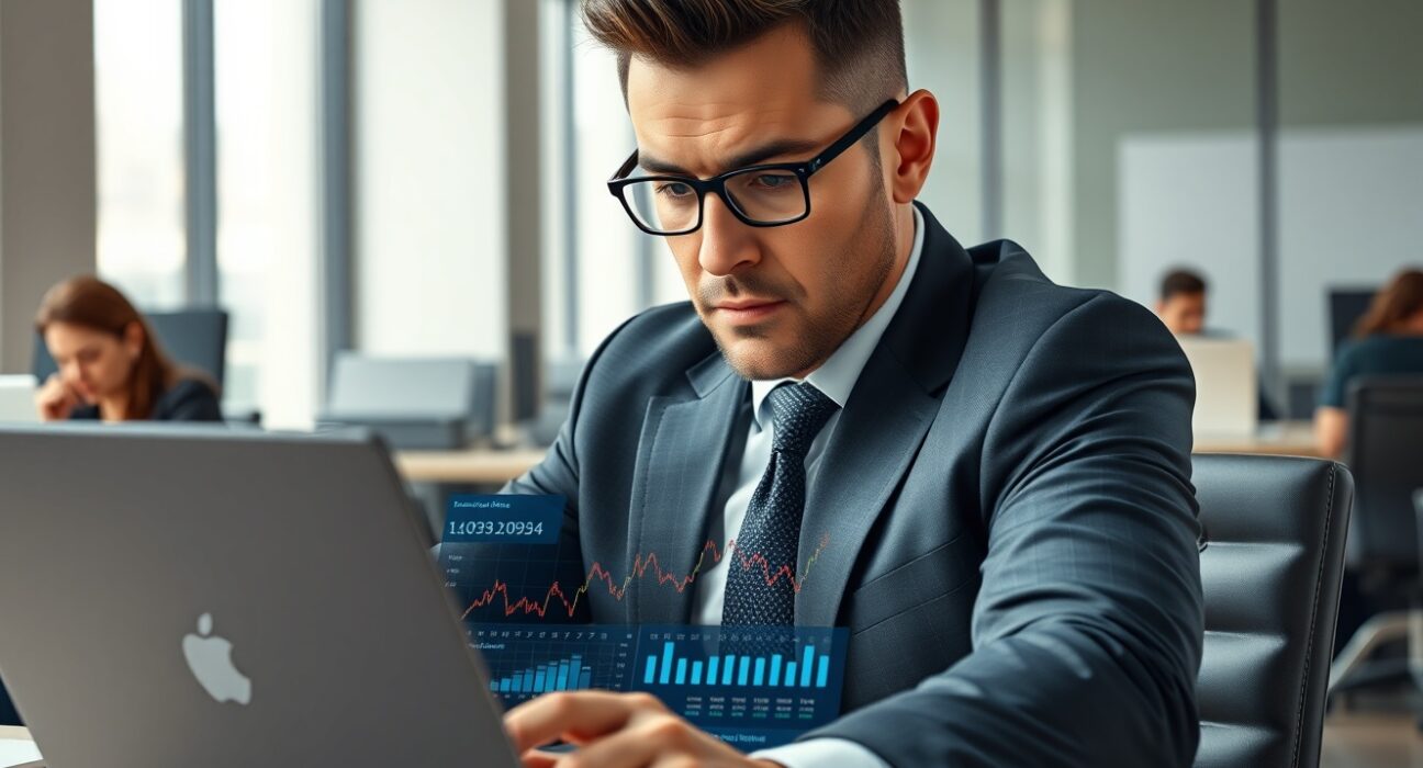 Financial analyst monitoring stablecoin transactions for US Treasury compliance with new illicit activity rules.