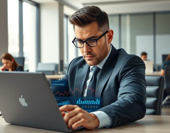 Financial analyst monitoring stablecoin transactions for US Treasury compliance with new illicit activity rules.