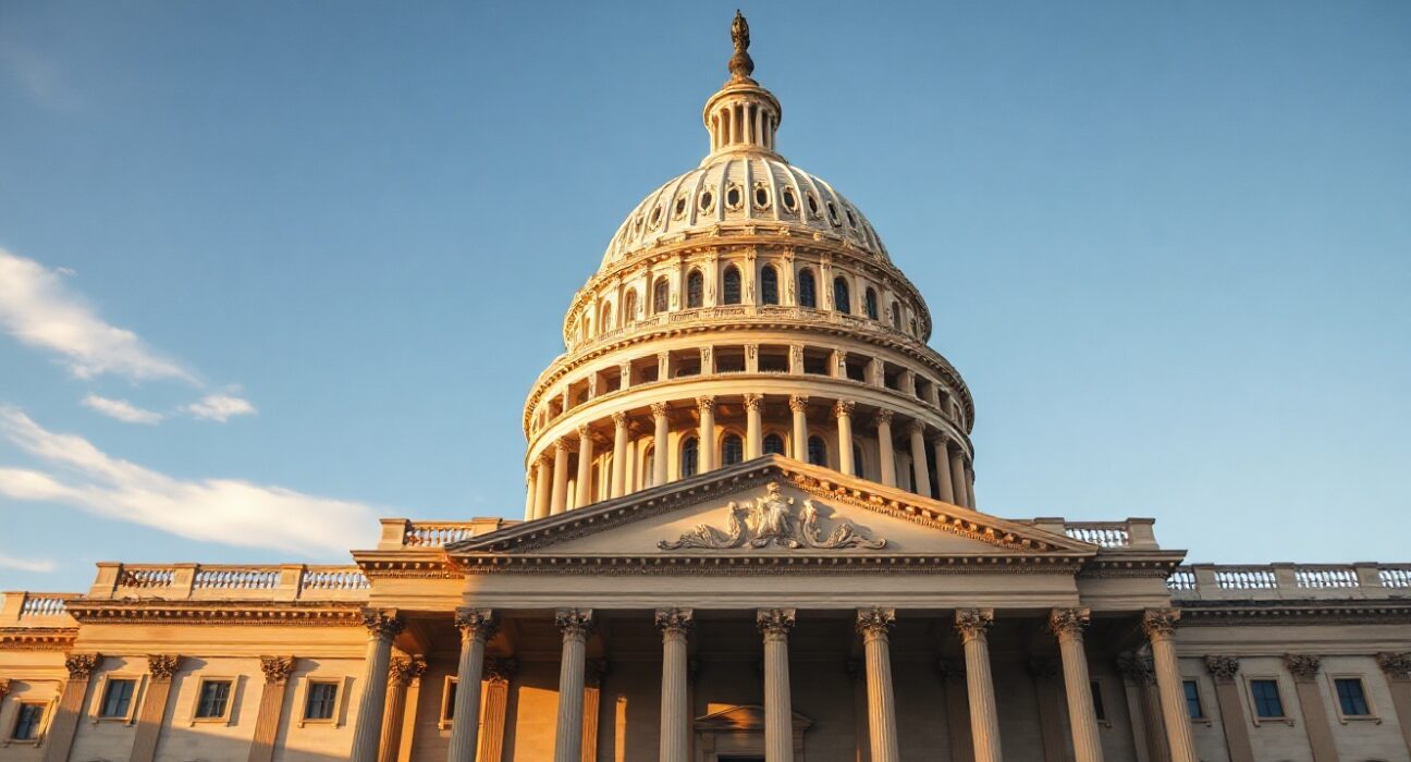 US Capitol Building in Washington, DC, representing economic policy and labor cost data