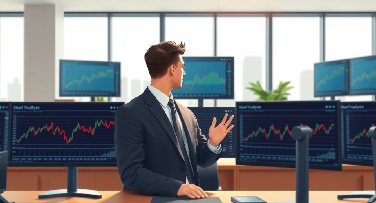 Financial analyst reviewing USD economic data charts showing PPI and sentiment indicators