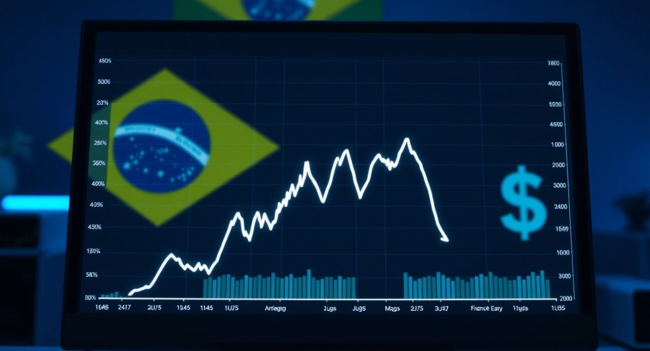 USD/BRL downtrend chart showing decline toward multi-month channel lows, as analyzed by Societe Generale.