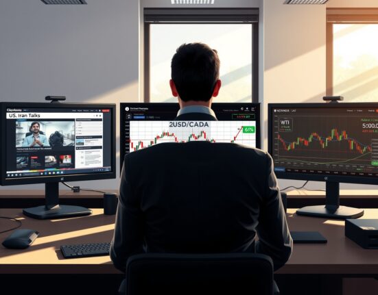 USD/CAD chart analysis showing 20-day EMA support ahead of US-Iran negotiations impact